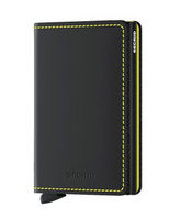 Secrid Slimwallet Matte Black & Yellow mit Gravur - SM-Black&Yellow